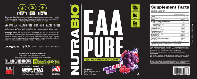 EAA PURE Powder 30 Servings
