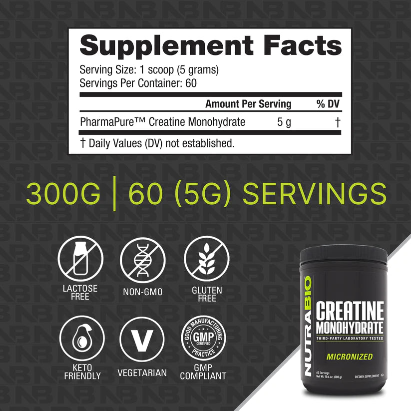 Creatine Monohydrate Powder 300g