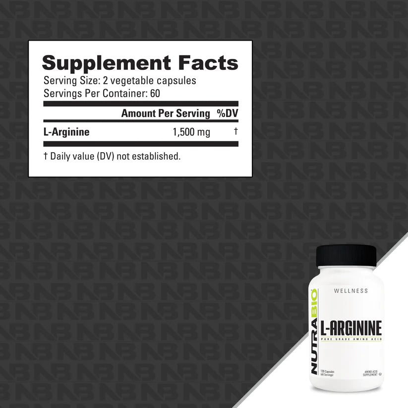 L-Arginine 750mg 120 Capsules