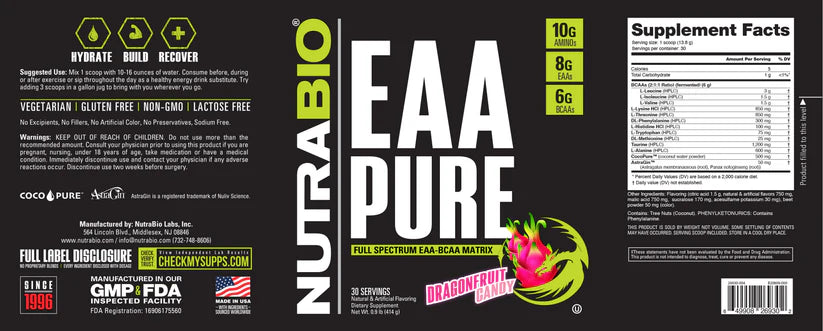 EAA PURE Powder 30 Servings