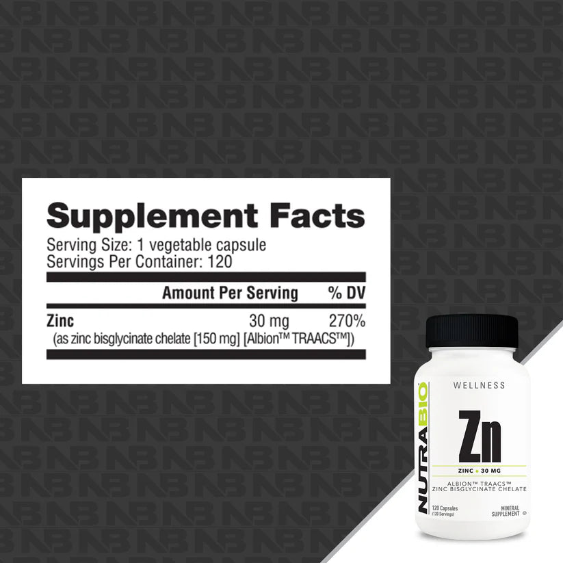 Zinc Chelate 30mg 120 Capsules