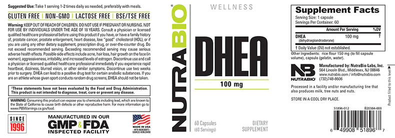 DHEA 100mg 60 Capsules