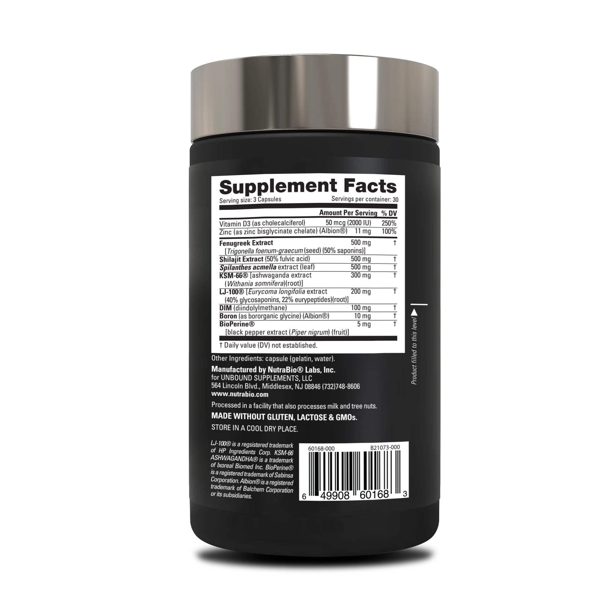 Unbound TEST Testosterone Booster 90 Capsules