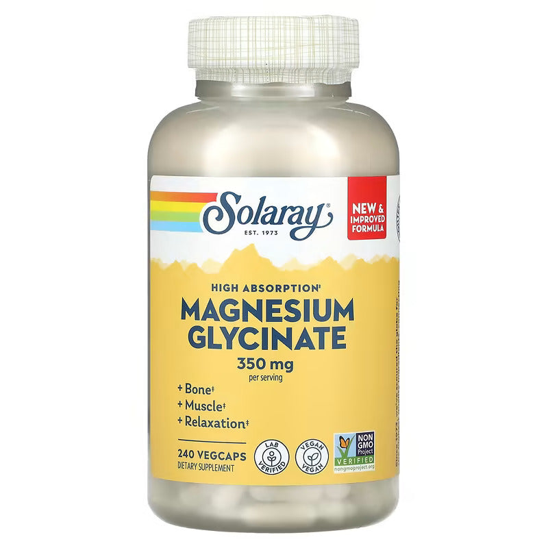 Solaray Magnesium BisGlycinate Capsules 350 mg 240 Veg Caps
