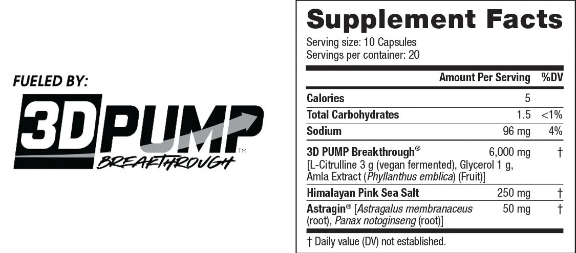 Unbound 3D Pump Unleashed 200 Capsules