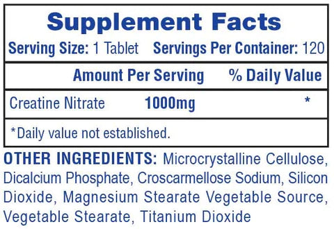 Creatine Nitrate 1000mg 120 Tablets