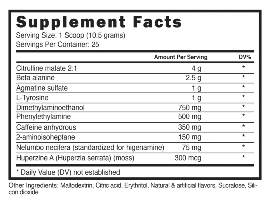 Dust X Pre Workout 25 Servings
