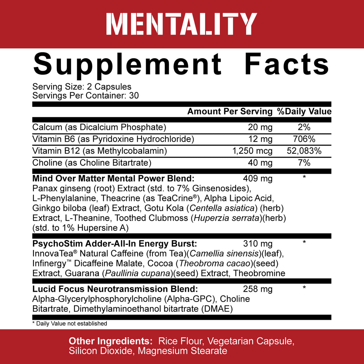 Mentality Nootropic Blend Legendary Series
