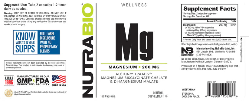 Magnesium Complex 200mg 120 Capsules